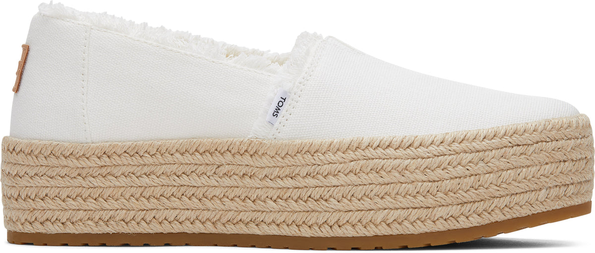 toms white canvas platform women's espadrilles