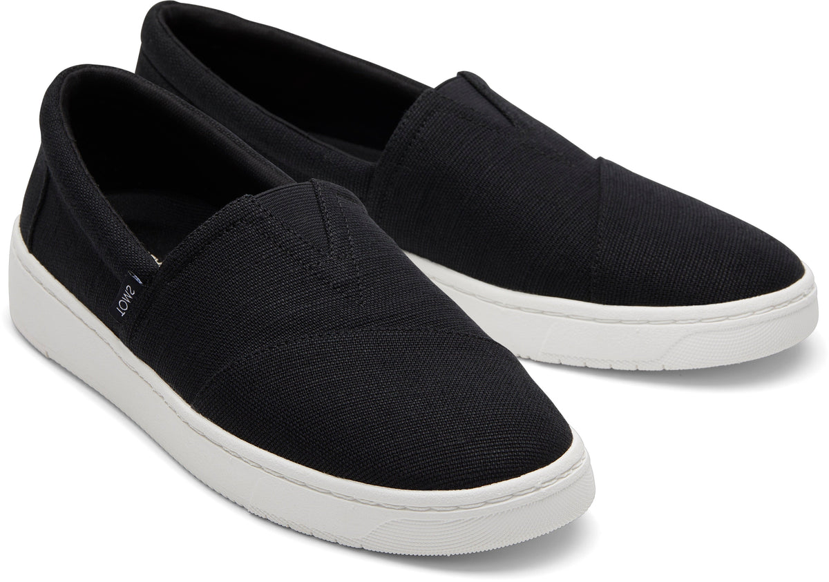 Toms black slip ons hot sale