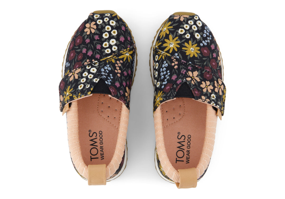 Toddler Alpargata Resident Black Wildflowers - Main Image