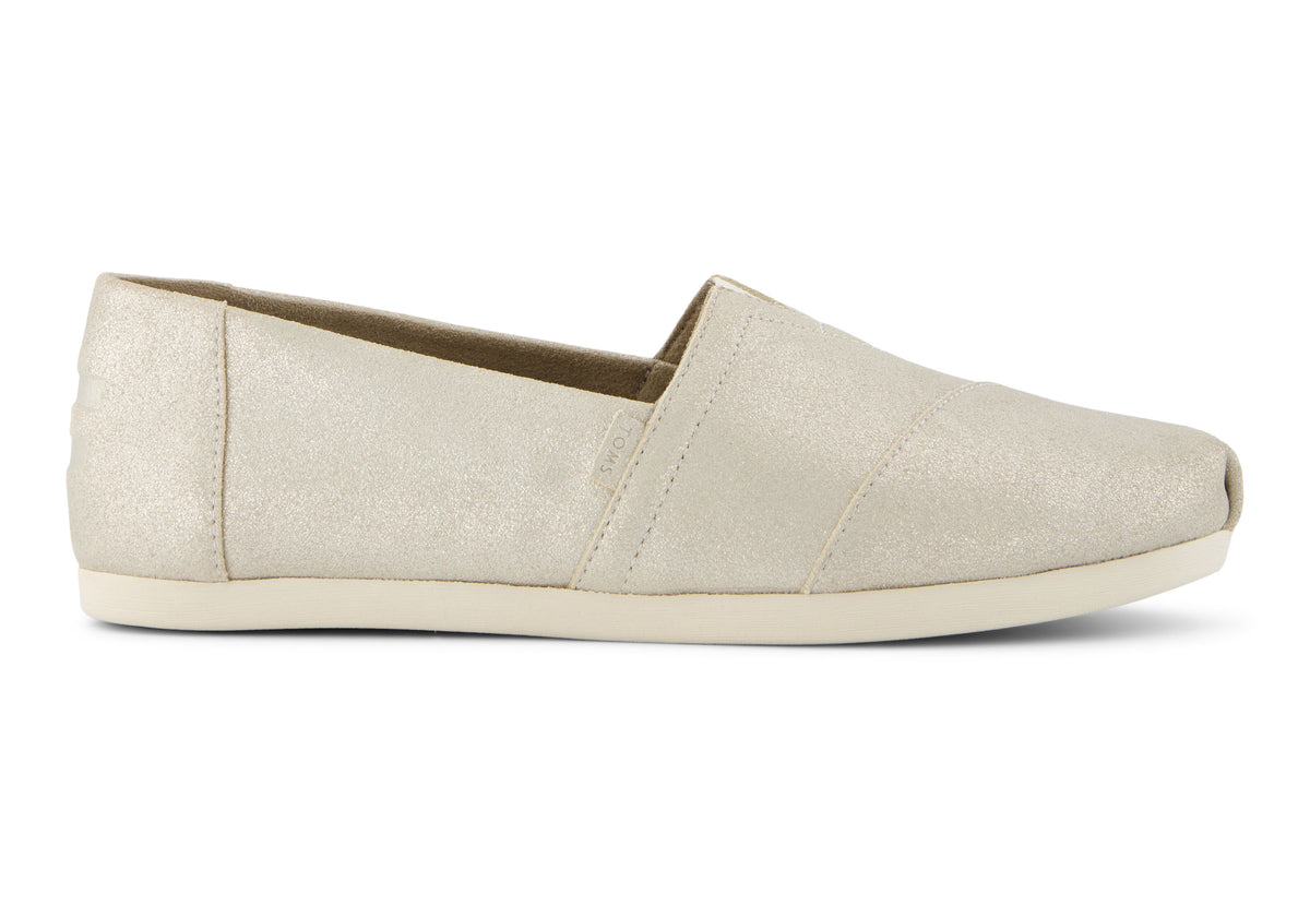 Women's Alpargata Classic - Champagne Metallic Suede â TOMS Australia