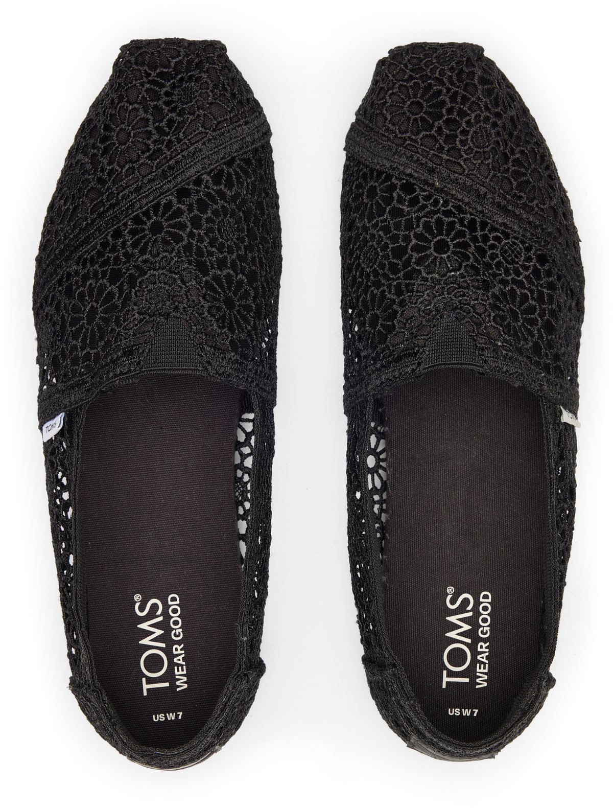 Women's Alpargata Classic - Black Moroccan Crochet â TOMS Australia