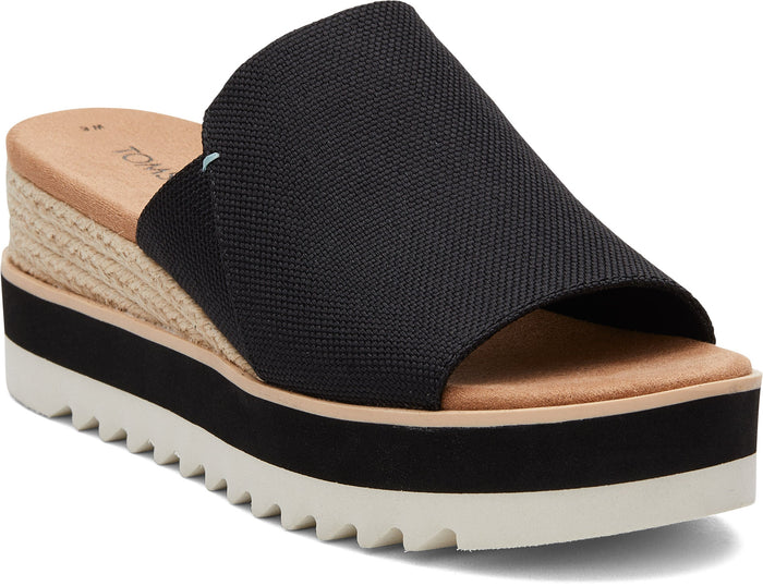 Diana Mule Sandal Black Canvas TOMS Australia