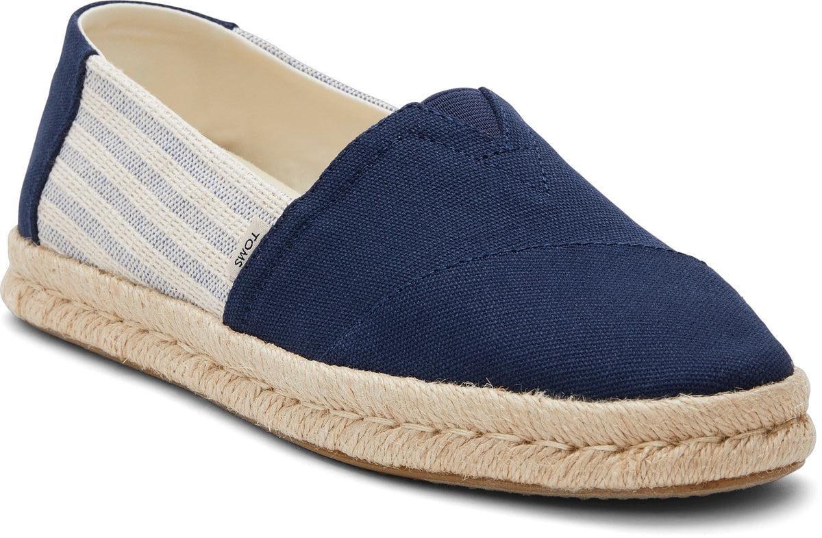 Alpargata Rope 2.0 - Navy University Stripes – TOMS Australia