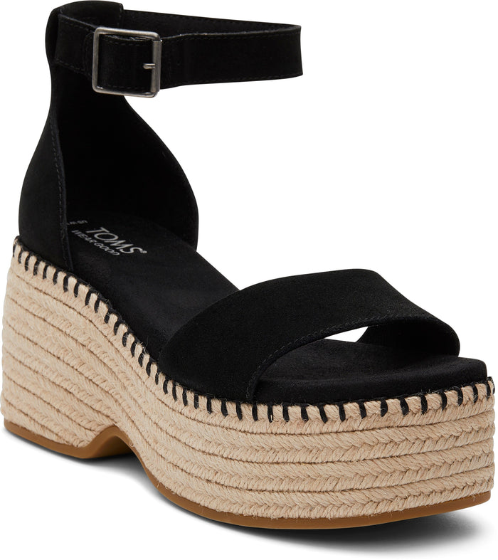 Laila Platform Sandal - Black Suede