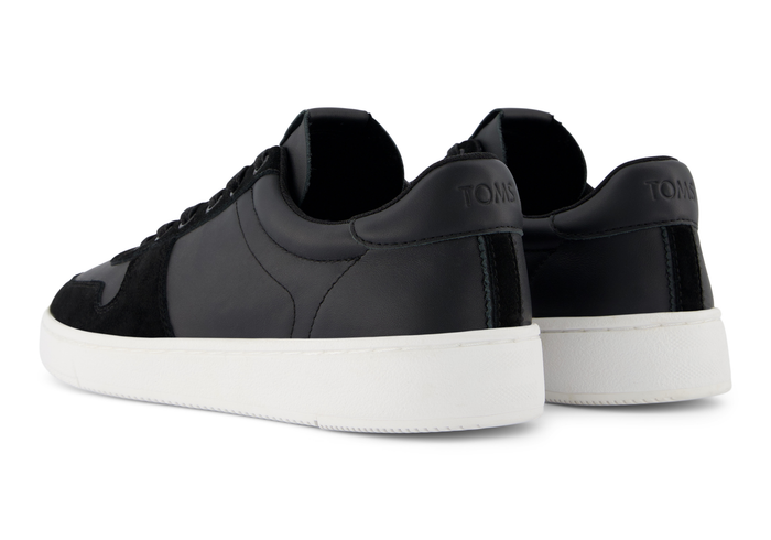 TRVL Lite Court Sneaker - Black Leather/Suede