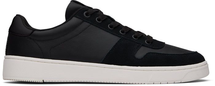TRVL Lite Court Sneaker - Black Leather/Suede