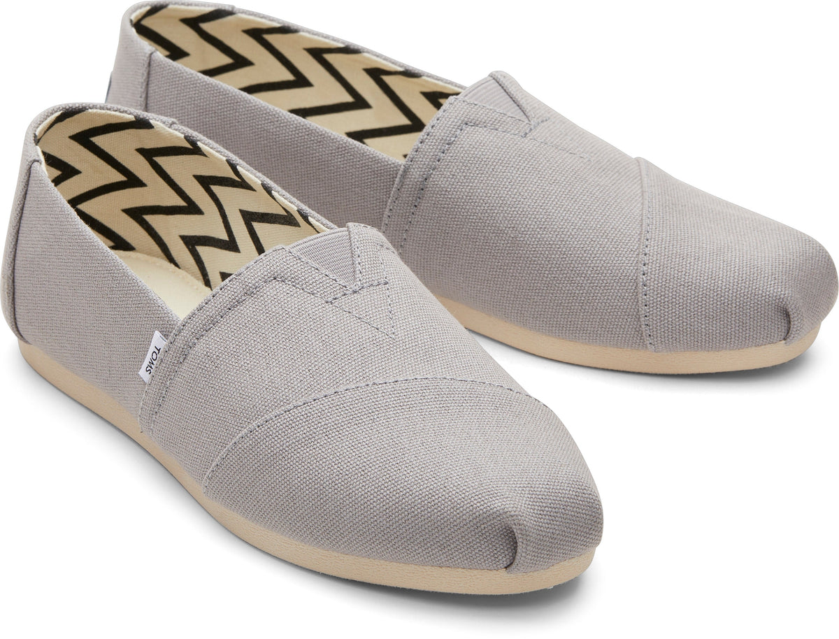 Alpargata Classic - Drizzle Grey Recycled Cotton Canvas – TOMS Australia