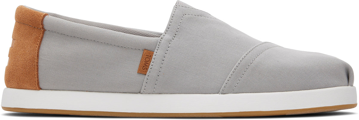 Alpargata FWD - Drizzle Grey Brushed Twill/Tan Suede – TOMS Australia